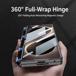 Custodia per telefono GKK con cerniera Phantom magnetica integrata e supporto, For Galaxy Z Fold8 Ultra 5G