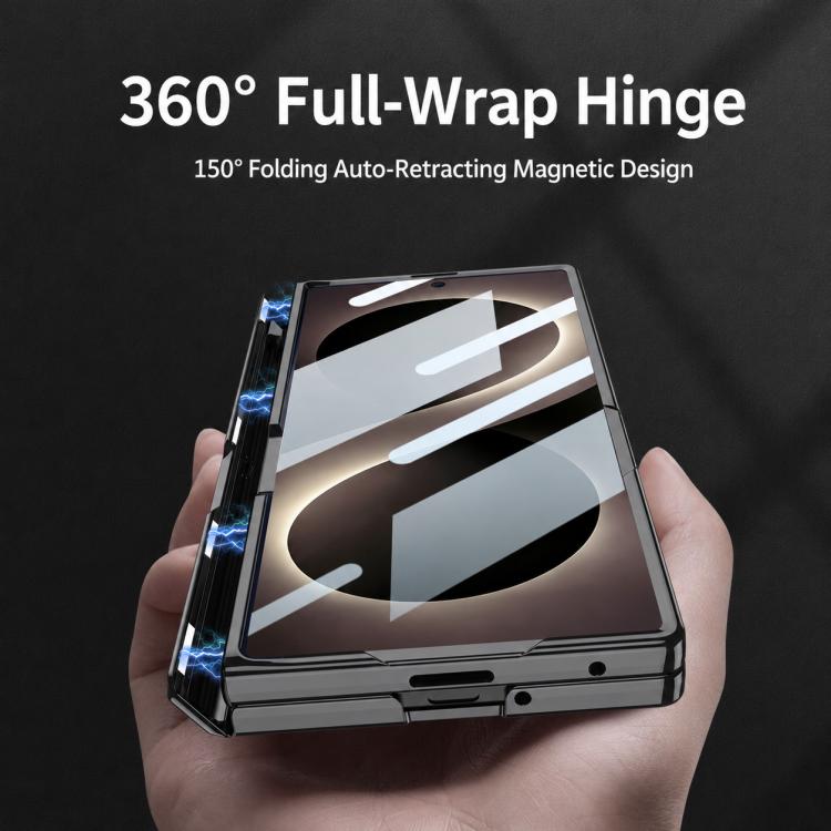 Custodia per telefono GKK con cerniera Phantom magnetica integrata e supporto, For Galaxy Z Fold8 Ultra 5G