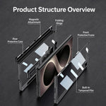 Custodia per telefono GKK con cerniera Phantom magnetica integrata e supporto, For Galaxy Z Fold8 Ultra 5G