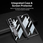 Custodia per telefono GKK con cerniera Phantom magnetica integrata e supporto, For Galaxy Z Fold8 Ultra 5G