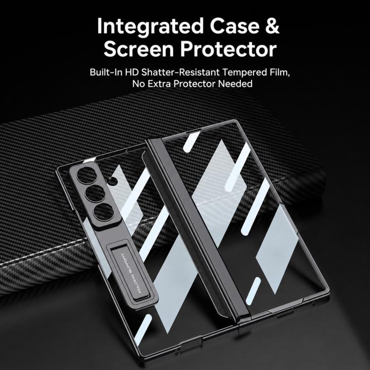 Custodia per telefono GKK con cerniera Phantom magnetica integrata e supporto, For Galaxy Z Fold8 Ultra 5G