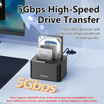 Docking station Blueendless HD07S con doppio alloggiamento per hard disk SAS/SATA da 2,5/3,5 pollici., EU Plug, UK Plug, US Plug