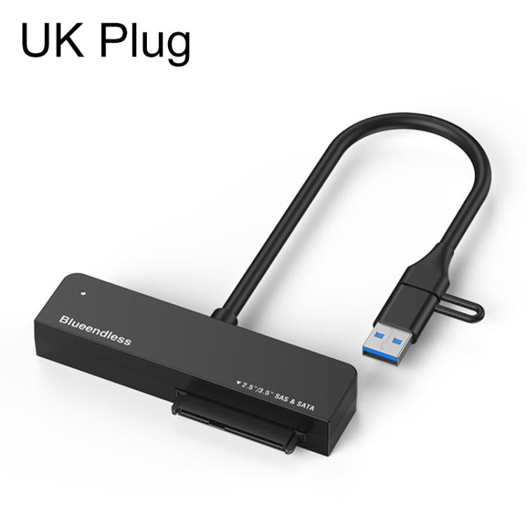 Cavo adattatore Blueendless U35S da USB/Type-C a disco rigido SAS/SATA da 2,5/3,5 pollici, EU Plug, UK Plug, US Plug, AU Plug