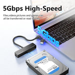Cavo adattatore Blueendless U35S da USB/Type-C a disco rigido SAS/SATA da 2,5/3,5 pollici, EU Plug, UK Plug, US Plug, AU Plug