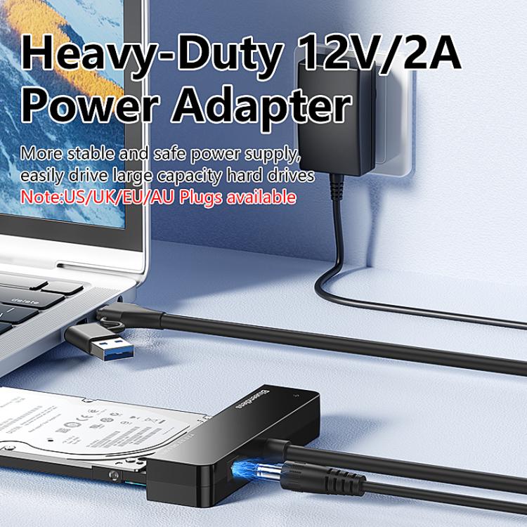 Cavo adattatore Blueendless U35S da USB/Type-C a disco rigido SAS/SATA da 2,5/3,5 pollici, EU Plug, UK Plug, US Plug, AU Plug