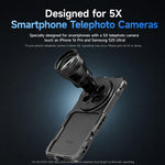 Teleobiettivo NEEWER 3X per smartphone, without Macro Lens, with Macro Lens, Universal Clip For 17mm Threaded Lens, LS-89 Upgraded Version