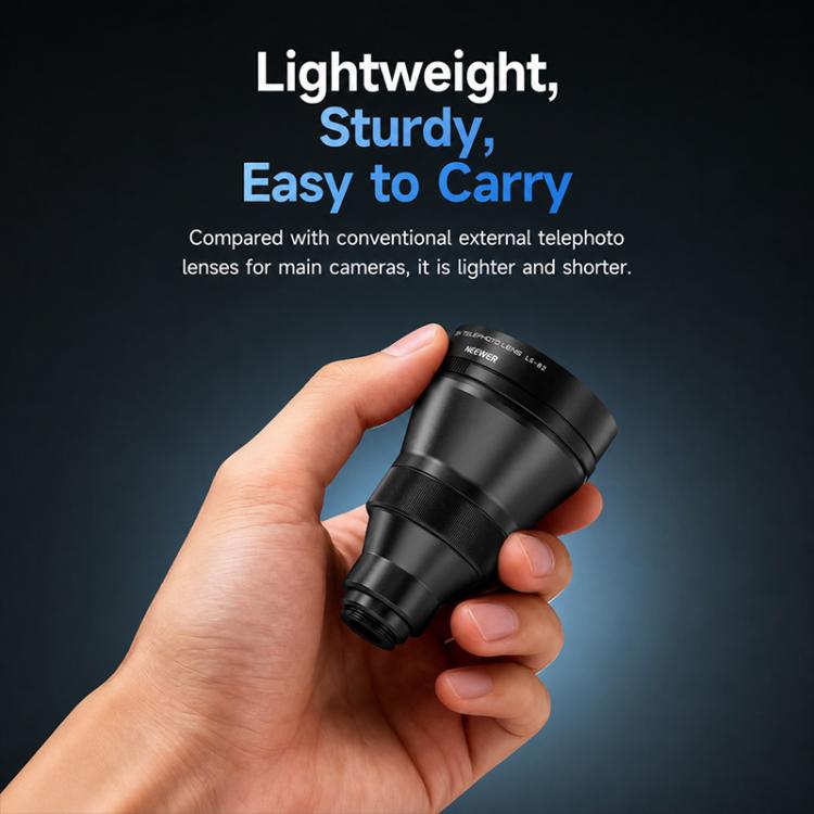 Teleobiettivo NEEWER 3X per smartphone, without Macro Lens, with Macro Lens, Universal Clip For 17mm Threaded Lens, LS-89 Upgraded Version