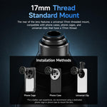 Teleobiettivo NEEWER 3X per smartphone, without Macro Lens, with Macro Lens, Universal Clip For 17mm Threaded Lens, LS-89 Upgraded Version