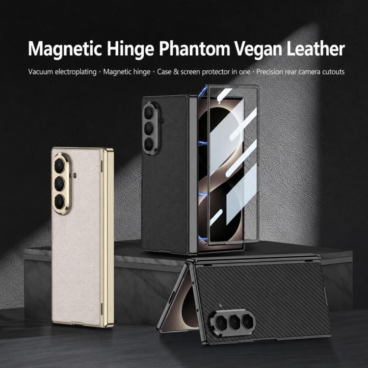 Custodia per telefono GKK Phantom in pelle vegana con cerniera magnetica integrata e chiusura pieghevole., For Galaxy Z Fold8 Ultra 5G