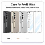 Custodia per telefono pieghevole GKK con cerniera Phantom magnetica integrata e supporto, For Galaxy Z Fold8 Ultra 5G