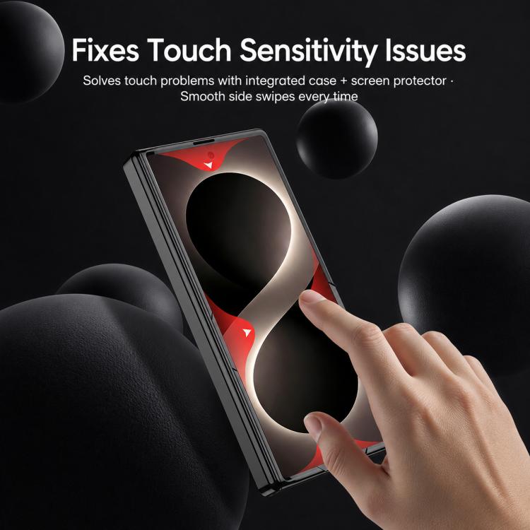 Custodia per telefono pieghevole GKK con cerniera Phantom magnetica integrata e supporto, For Galaxy Z Fold8 Ultra 5G