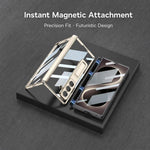 Custodia per telefono pieghevole GKK con cerniera Phantom magnetica integrata e supporto, For Galaxy Z Fold8 Ultra 5G