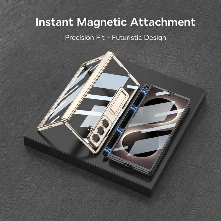 Custodia per telefono pieghevole GKK con cerniera Phantom magnetica integrata e supporto, For Galaxy Z Fold8 Ultra 5G