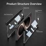 Custodia per telefono pieghevole GKK con cerniera Phantom magnetica integrata e supporto, For Galaxy Z Fold8 Ultra 5G