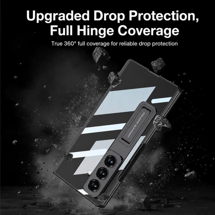 Custodia per telefono pieghevole GKK con cerniera Phantom magnetica integrata e supporto, For Galaxy Z Fold8 Ultra 5G