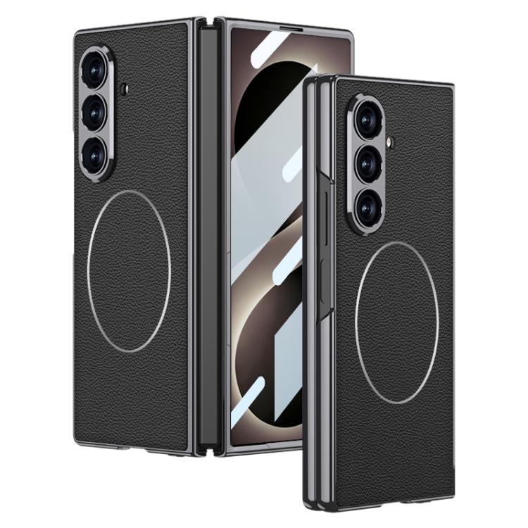 Custodia per telefono GKK con anello magnetico in nichel e pelle galvanizzata integrata., For Galaxy Z Fold8 Ultra 5G