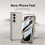 Custodia per telefono GKK con anello magnetico in nichel e pelle galvanizzata integrata., For Galaxy Z Fold8 Ultra 5G