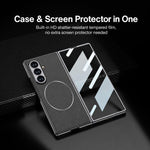 Custodia per telefono GKK con anello magnetico in nichel e pelle galvanizzata integrata., For Galaxy Z Fold8 Ultra 5G