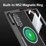 Custodia per telefono GKK con anello magnetico in nichel e pelle galvanizzata integrata., For Galaxy Z Fold8 Ultra 5G