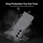 Custodia per telefono GKK con anello magnetico in nichel e pelle galvanizzata integrata., For Galaxy Z Fold8 Ultra 5G