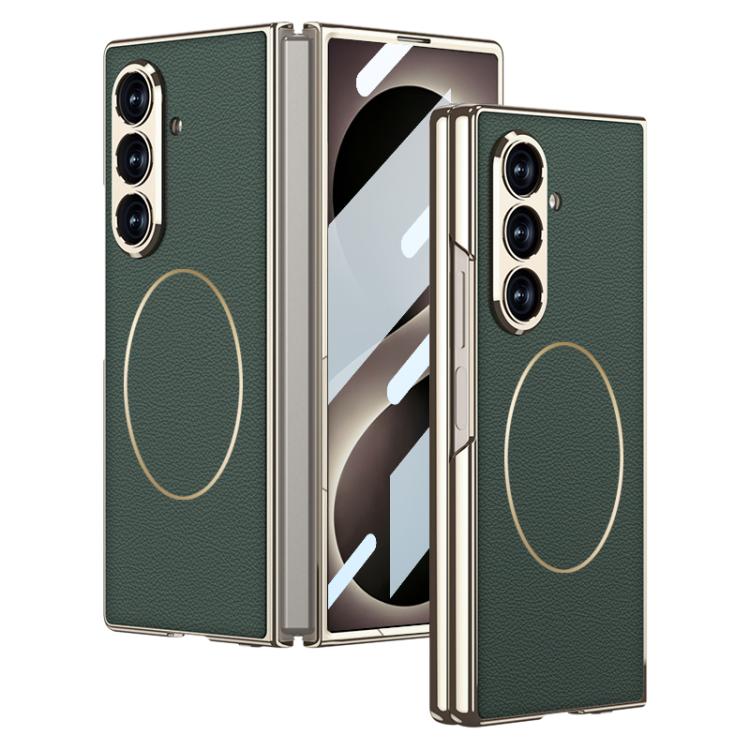 Custodia per telefono GKK con anello magnetico in nichel e pelle galvanizzata integrata., For Galaxy Z Fold8 Ultra 5G