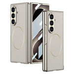 Custodia per telefono GKK con anello magnetico in nichel e pelle galvanizzata integrata., For Galaxy Z Fold8 Ultra 5G