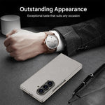 Custodia per telefono GKK Integrated Skin Fee in pelle vegana curva con magnete integrato., For Galaxy Z Fold8 Ultra 5G