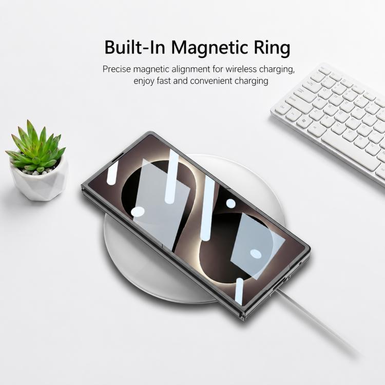 Custodia per telefono GKK Integrated Skin Fee in pelle vegana curva con magnete integrato., For Galaxy Z Fold8 Ultra 5G