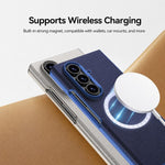 Custodia per telefono GKK Integrated Skin Fee in pelle vegana curva con magnete integrato., For Galaxy Z Fold8 Ultra 5G