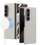 Custodia per telefono GKK Integrated Skin Fee in pelle vegana curva con magnete integrato., For Galaxy Z Fold8 Ultra 5G
