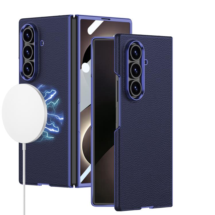 Custodia per telefono GKK Integrated Skin Fee in pelle vegana curva con magnete integrato., For Galaxy Z Fold8 Ultra 5G