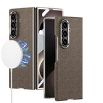 Custodia magnetica GKK in nylon con finitura in similpelle curva e texture "skin feel" integrata., For Galaxy Z Fold8 Ultra 5G