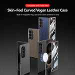 Custodia magnetica GKK in nylon con finitura in similpelle curva e texture "skin feel" integrata., For Galaxy Z Fold8 Ultra 5G