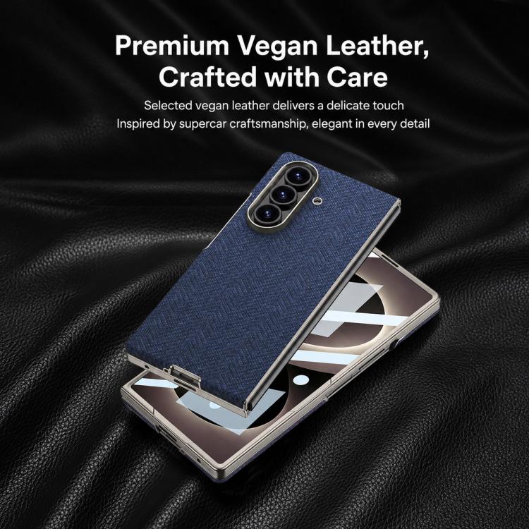 Custodia magnetica GKK in nylon con finitura in similpelle curva e texture "skin feel" integrata., For Galaxy Z Fold8 Ultra 5G