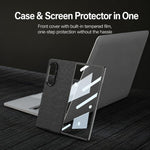 Custodia magnetica GKK in nylon con finitura in similpelle curva e texture "skin feel" integrata., For Galaxy Z Fold8 Ultra 5G