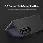 Custodia magnetica GKK in nylon con finitura in similpelle curva e texture "skin feel" integrata., For Galaxy Z Fold8 Ultra 5G