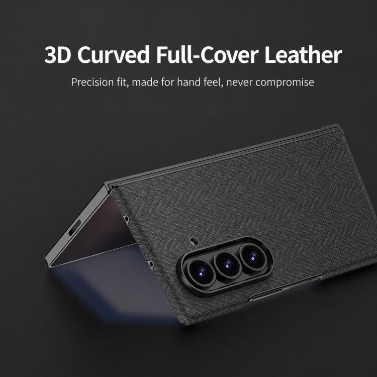 Custodia magnetica GKK in nylon con finitura in similpelle curva e texture "skin feel" integrata., For Galaxy Z Fold8 Ultra 5G
