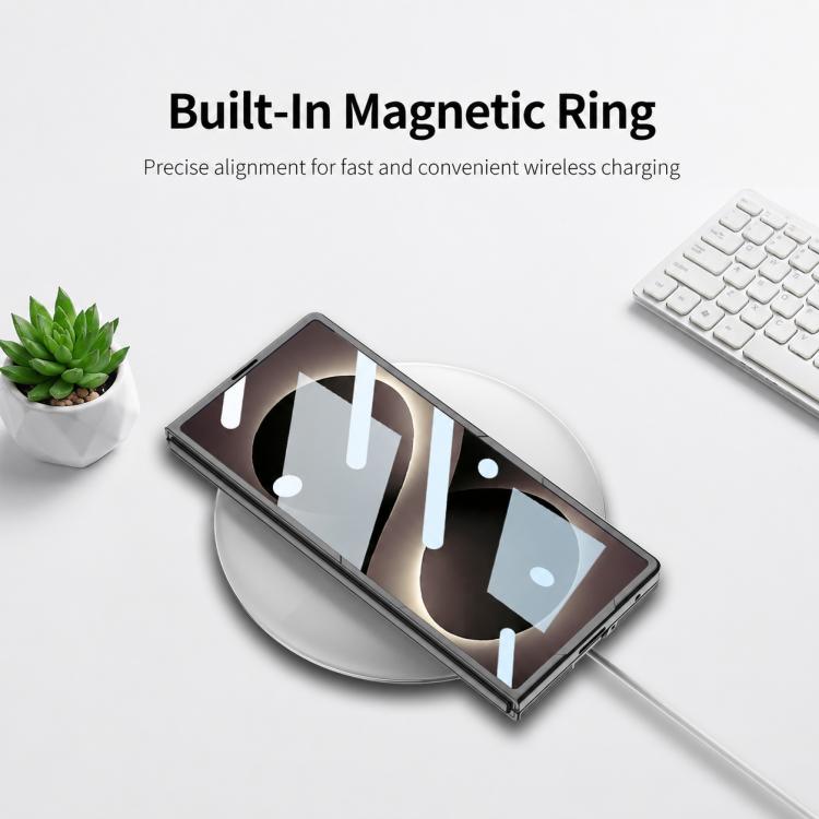 Custodia magnetica GKK in nylon con finitura in similpelle curva e texture "skin feel" integrata., For Galaxy Z Fold8 Ultra 5G