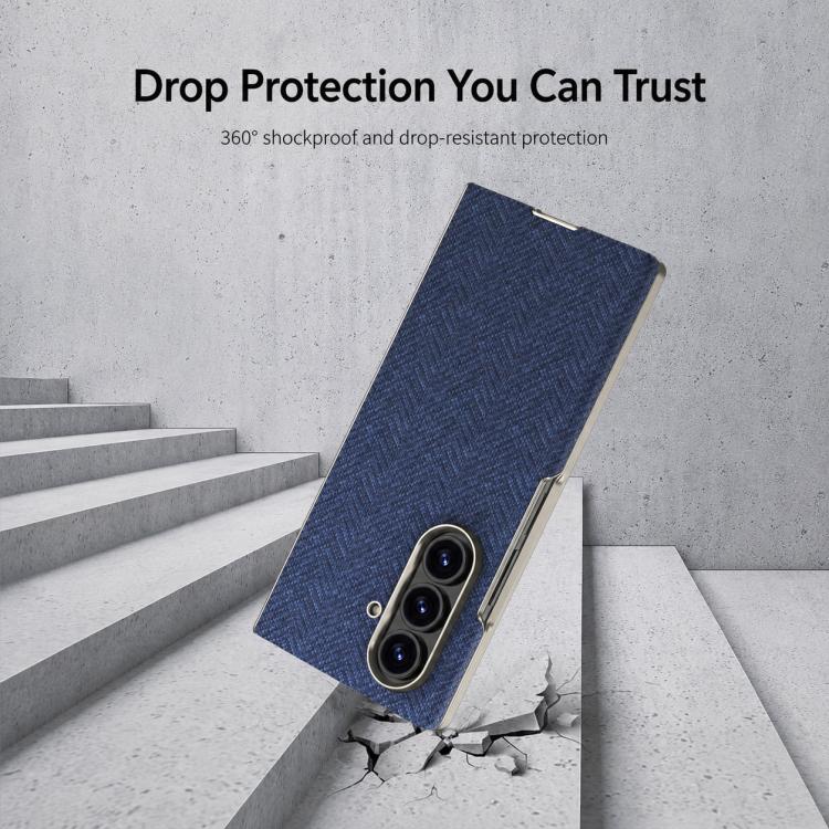 Custodia magnetica GKK in nylon con finitura in similpelle curva e texture "skin feel" integrata., For Galaxy Z Fold8 Ultra 5G