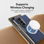 Custodia magnetica GKK in nylon con finitura in similpelle curva e texture "skin feel" integrata., For Galaxy Z Fold8 Ultra 5G
