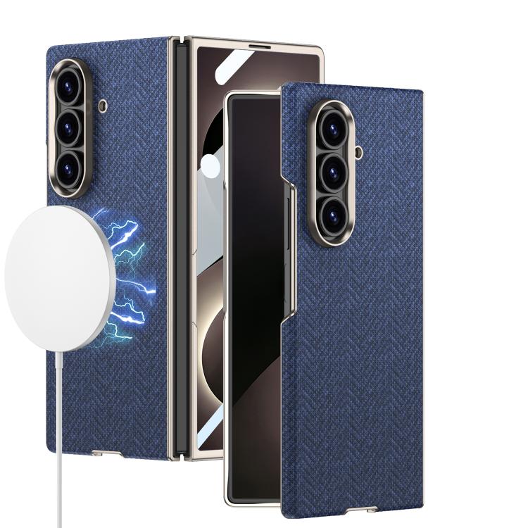 Custodia magnetica GKK in nylon con finitura in similpelle curva e texture "skin feel" integrata., For Galaxy Z Fold8 Ultra 5G
