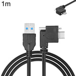 Cavo dati da USB 3.0 maschio a USB-C / Type-C 3.1 con blocco a vite, 0.3m, 0.5m, 1m, 2m