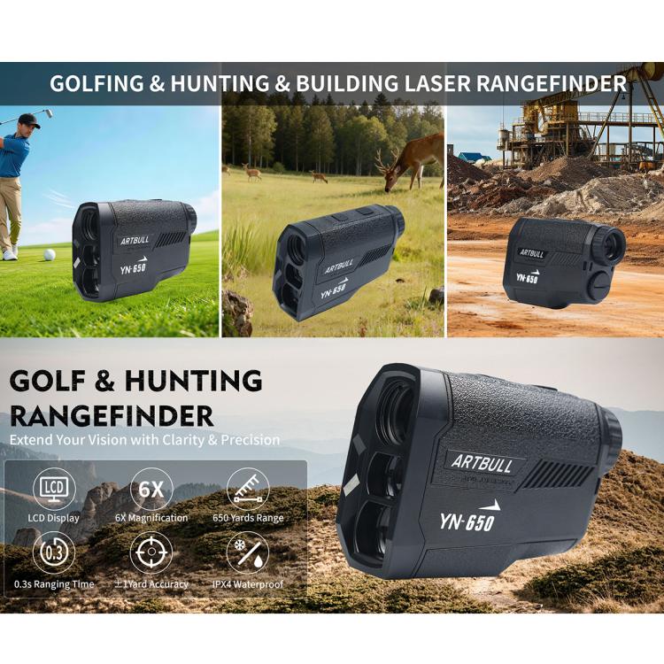 Telemetro laser da golf ARTBULL YN-650 con telescopio da 650 m, YN-650
