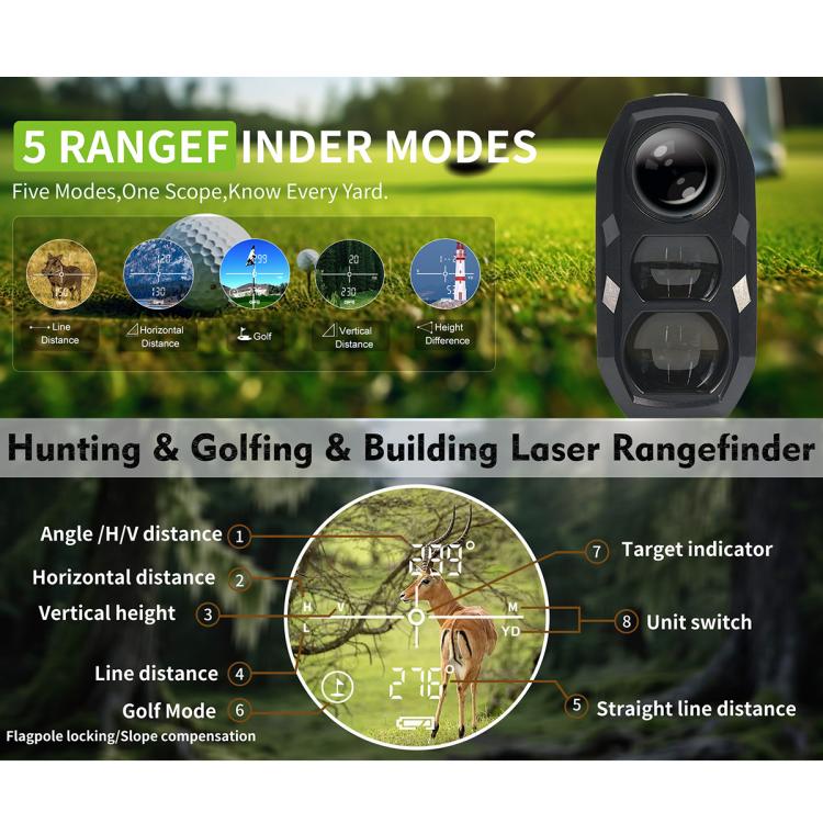 Telemetro laser da golf ARTBULL YN-650 con telescopio da 650 m, YN-650