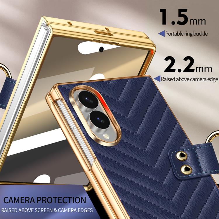 Custodia per telefono in pelle con anello in metallo serie Dream di VIETAO, For Galaxy Z Fold8 5G, For Galaxy Z Fold8 Ultra 5G