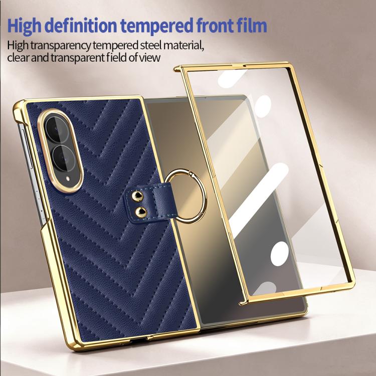 Custodia per telefono in pelle con anello in metallo serie Dream di VIETAO, For Galaxy Z Fold8 5G, For Galaxy Z Fold8 Ultra 5G