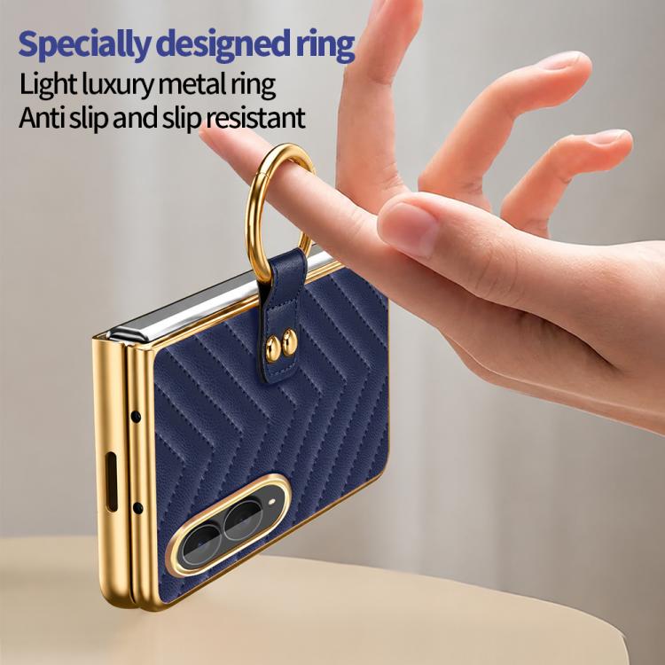 Custodia per telefono in pelle con anello in metallo serie Dream di VIETAO, For Galaxy Z Fold8 5G, For Galaxy Z Fold8 Ultra 5G