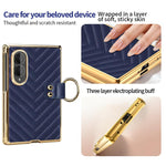 Custodia per telefono in pelle con anello in metallo serie Dream di VIETAO, For Galaxy Z Fold8 5G, For Galaxy Z Fold8 Ultra 5G