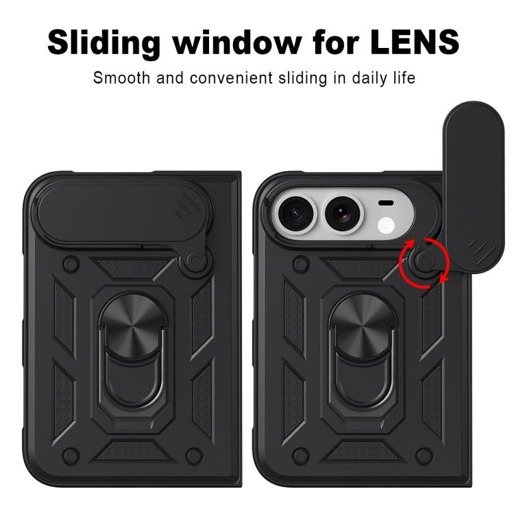 Cover scorrevole per fotocamera, custodia per telefono in TPU+PC, For iPhone Fold