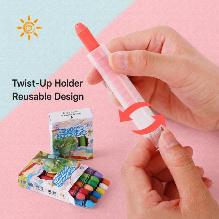 Gessetti idrosolubili senza polvere, gessetti colorati per disegno e graffiti, 12 PCS/Set Unwrapped, 24 PCS/Set Unwrapped, 36 PCS/Set Unwrapped, 48 PCS/Set Unwrapped, Colorful 20 PCS/Set Unwrapped, White 20 PCS/Set Unwrapped                            ...